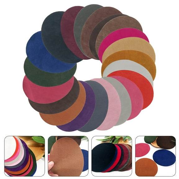 KONTONTY 24Pcs Embroidered Elbow Patches for Clothes Iron on Sewing Appliques for Jackets and Bags