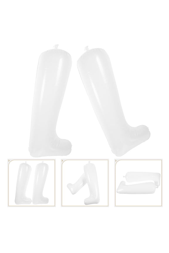 2Pairs White Inflatable Boot Inserts for Tall Boots Durable Boot Shapers with Quick Release