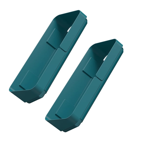 KONTONTY Set of 2 Plastic Adhesive Floating Shelves Wall Storage Holders for Bathroom Organization