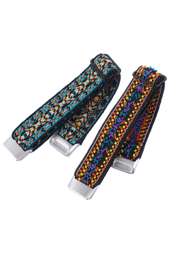 2Pcs Nylon Watch Strap Replacement Band Flexible Adjustable Wristwatch Accessory