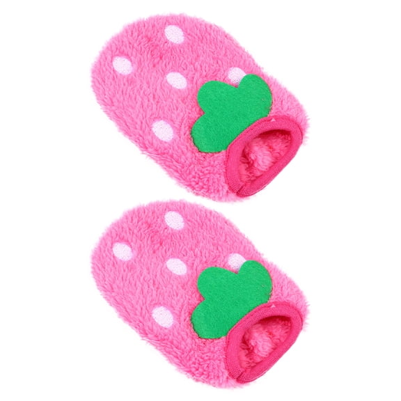 KONTONTY 2-Pack Warm Coral Fleece Animal Costumes for Chihuahuas, Thermal Dog Clothes for Cold Weather