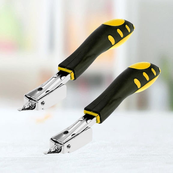 KONTONTY 2Pcs Black Hand-held Spike Puller for Woodworking Nail Removal and Staple Lifting 11.8X1.1X0.6in