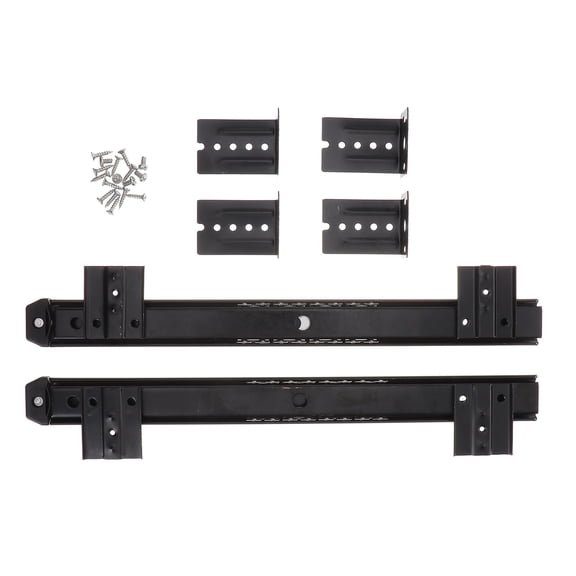 KONTONTY 2Pcs Black Steel Drawer Slides for Kitchen Cabinets 14.2X1.2in