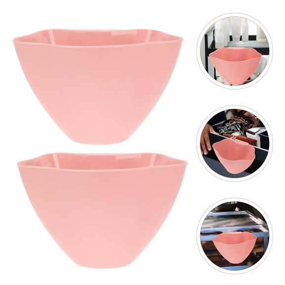 KONTONTY 2Pcs Small Hanging Trash Can Pink PP Storage for Use
