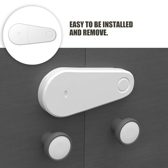 KONTONTY 2Pcs Child Locks for Cabinets White ABS Home Safety