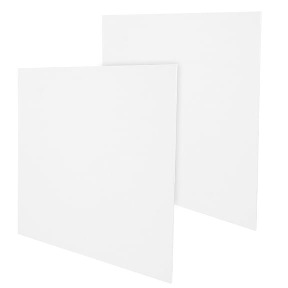 KONTONTY 2Pcs White Cotton Painting Canvas Panel Lightweight Durable for Drawing and Painting