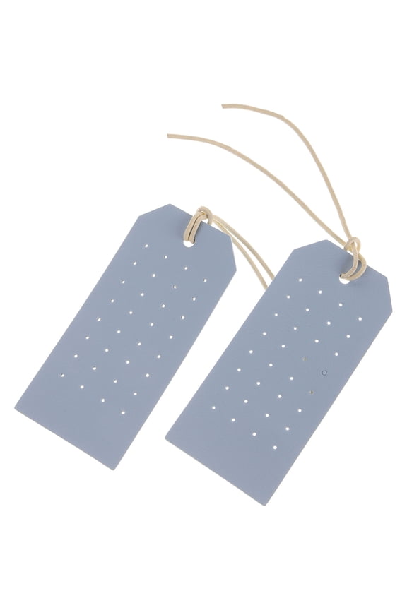 Blue Earring Holder Cards PU Material for Travel and Storage 2Pcs