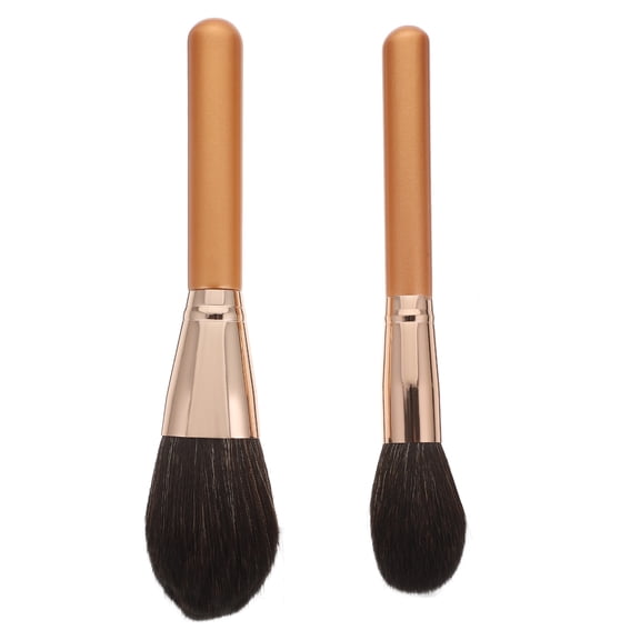 KONTONTY 2Pcs Professional Makeup Brushes with High Density Face Powder and Foundation Blending