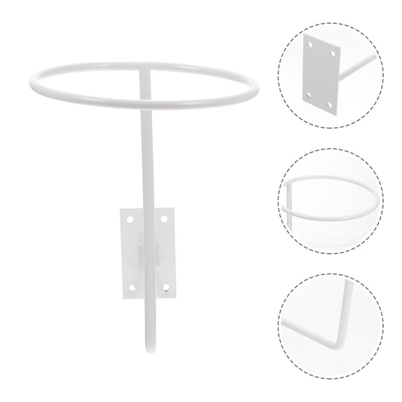 KONTONTY 2-Pack Carbon Steel Coat Rack White Wall Mounted Storage Organizer Multi-Functional Space Saver