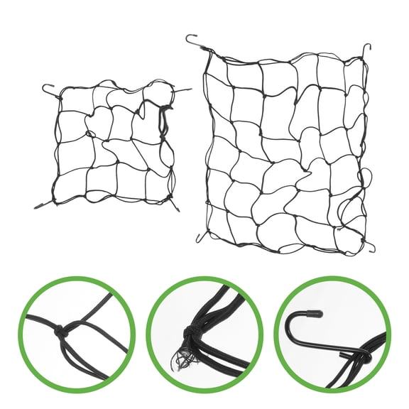 KONTONTY 2Pcs Black Gardening Elastic Netting Stretchy Plant Support for Garden Use