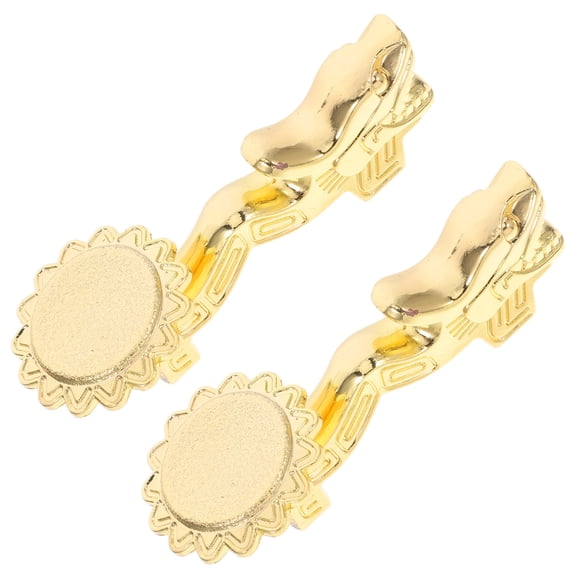 KONTONTY 2Pcs Golden Dragon Head Chopstick Holder Spoon Rest for Elegant Table Setting