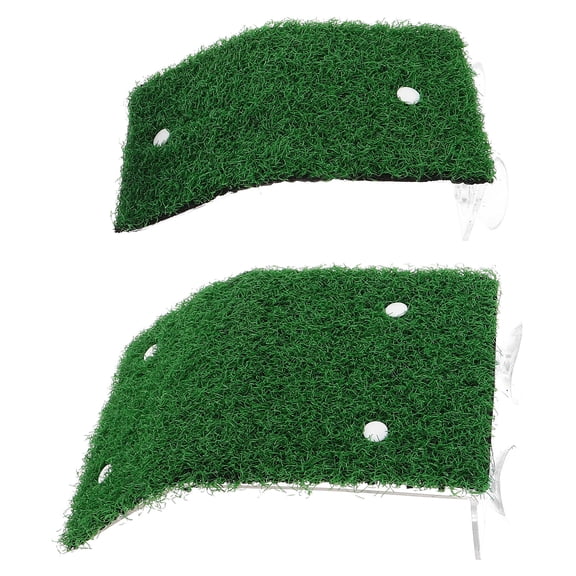 KONTONTY 2Pcs Green Suction Cup Pool Critter Escape Ramp with High Friction Surface for Animals