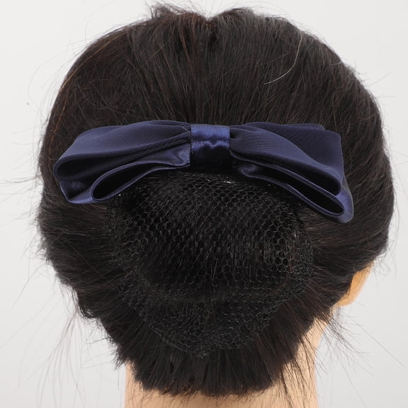 KONTONTY 2Pcs Hair Nets For Women Bun Hair Clips Fabric Classic Hair Decoration For Daily Hairstyling