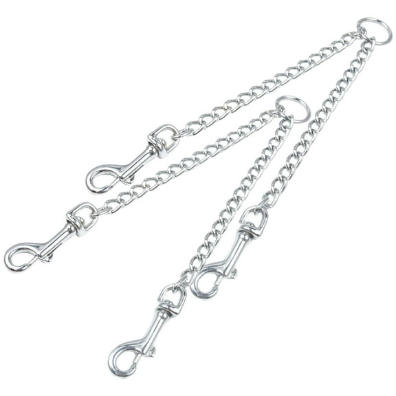 KONTONTY 2-Pack Heavy Duty Metal Dog Collar Clips, Easy Attach & Remove Pet Connectors, Plated Hardware