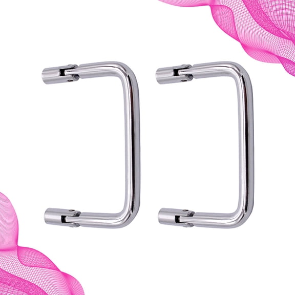 KONTONTY 2-Pack Heavy Duty Industrial Metal Box Handles, Foldable 90 Degree Cabinet and Equipment Pulls