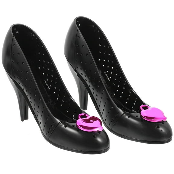 KONTONTY 2Pcs High Heel Cupcake Ornaments Black High Heel Topper for Cake for Celebrations