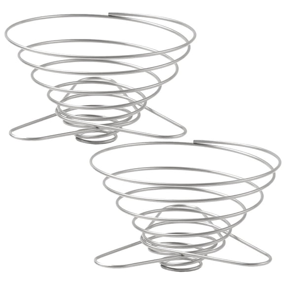 KONTONTY 2-Pack Stainless Steel Coffee Dripper Set, Compact Foldable Funnel for Home Brewing