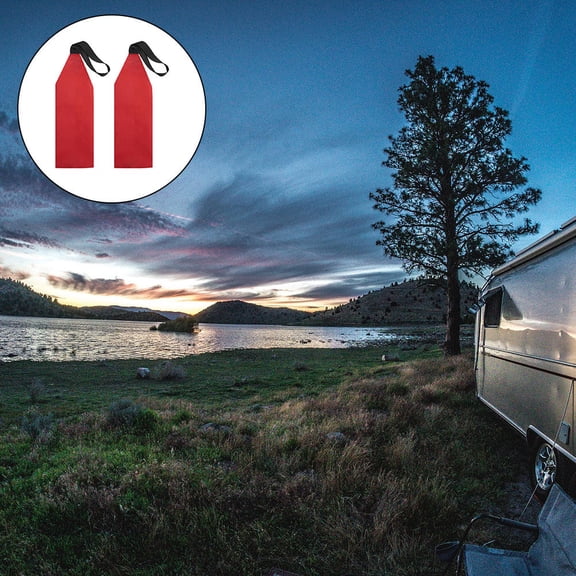 KONTONTY Red Kayak Towing Flag Premium Oxford Cloth for Kayak Use 2Pcs