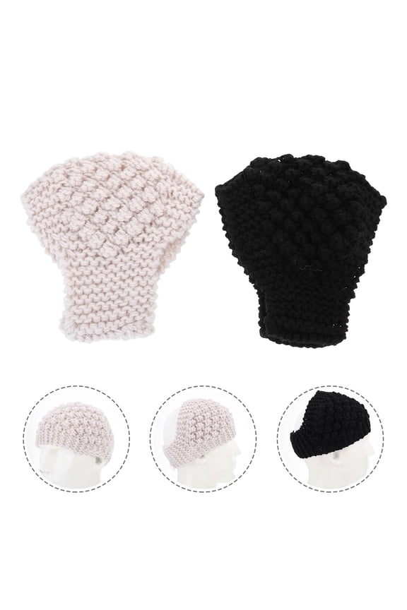 2Pcs Winter Headbands Knitted Ear Warmer Wraps Assorted Colors Comfortable Warm Accessories