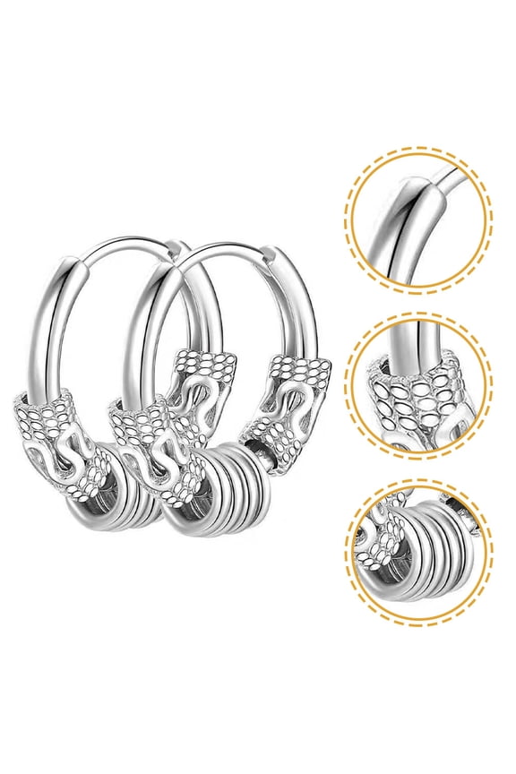 2-Pack Minimalist Dragon Hoop Earrings for Everyday Wear and Special Occasion Accessories