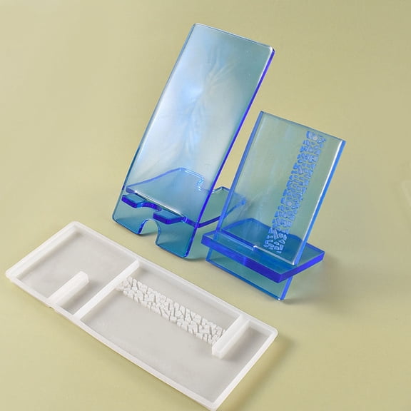 KONTONTY 2Pcs White Silicone Phone Bracket Mold Durable DIY Tablet Support Casting Mold