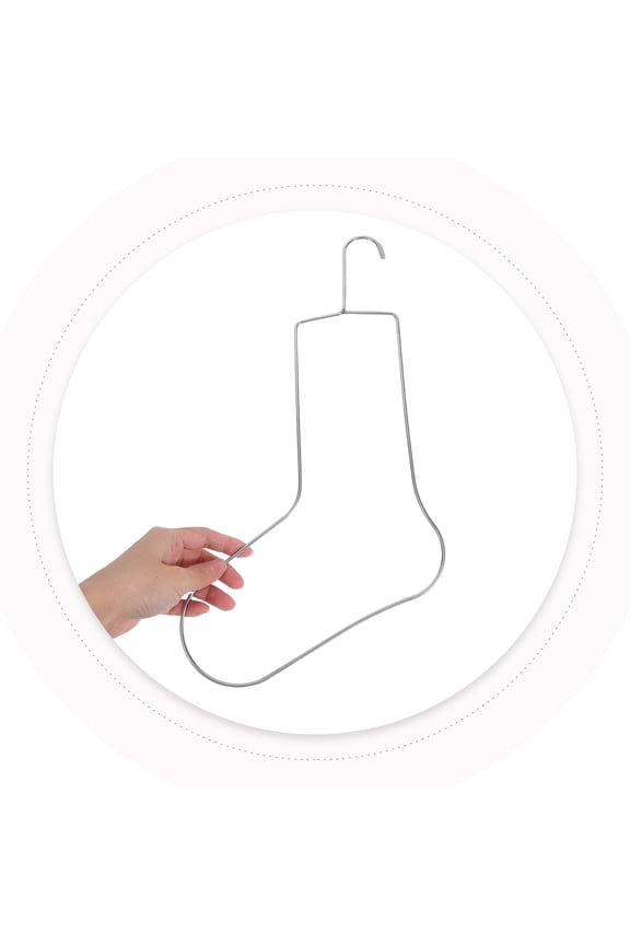 2Pcs Multifunctional Stainless Steel Sock for Display Drying and Shaping Socks