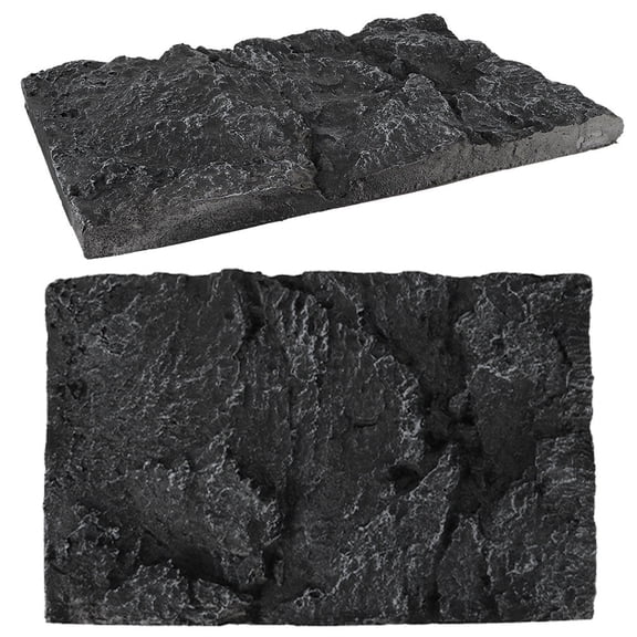 KONTONTY 2-Pack Natural Black Reptile Background Panels for Fish Tanks and Terrarium Decoration Accessories