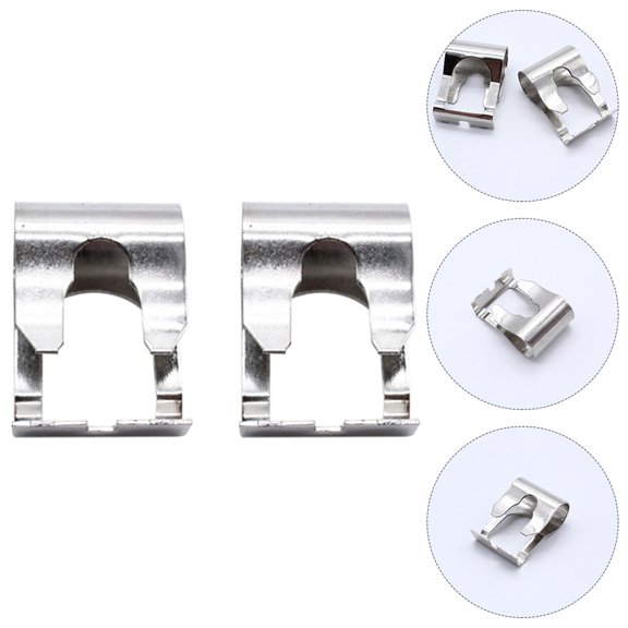 KONTONTY 2Pcs Plated Silver Wiper Repair Clips Safe Durable Direct Installation Car Wiper Replacement