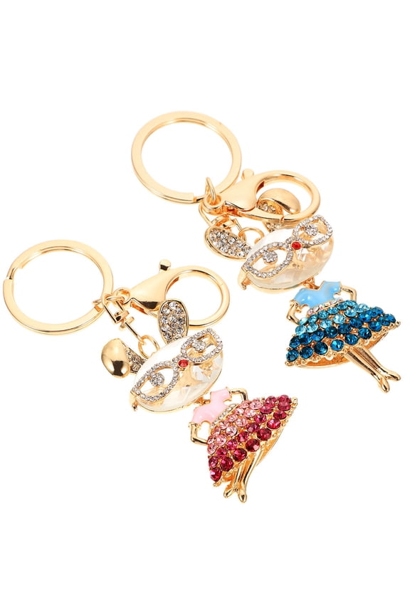 2Pcs Hanging Rabbit Keychain Creative Pendant Decorative Ornament for Home Backpack Purse