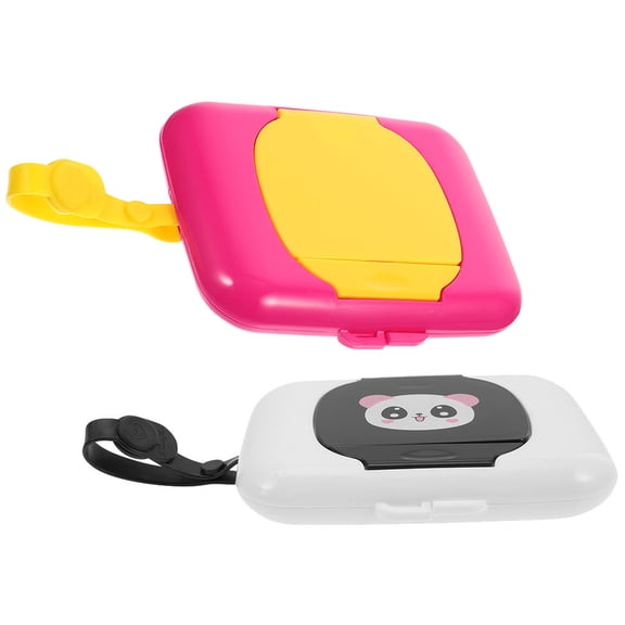 KONTONTY Portable Wipes Box PP Material Assorted Colors for Storage Use