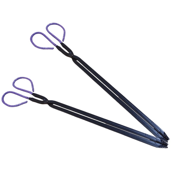 KONTONTY 2-Pack Black Kitchen Tongs for Cooking, Grilling, and Outdoor Use - Household Clips for Easy Cleanup