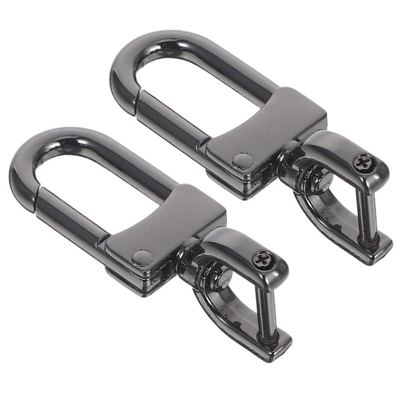 KONTONTY 2Pcs Dark Grey Metal Purse Strap Hardware Snap Hooks with Weather Resistant Finish
