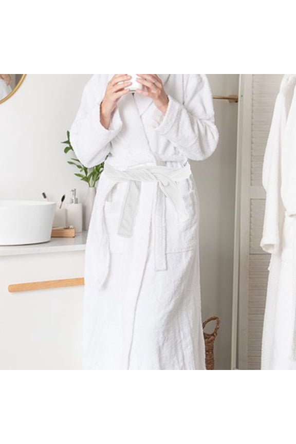2Pcs Versatile Flannel Rope Bathrobe Belt Replacement Soft Tie for Adult Bathrobes White