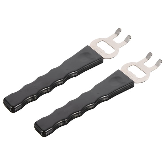 KONTONTY Set of 2 Stainless Steel Bowl Clips with Plastic Grip, Dish Grippers for Kitchen and BBQ Use