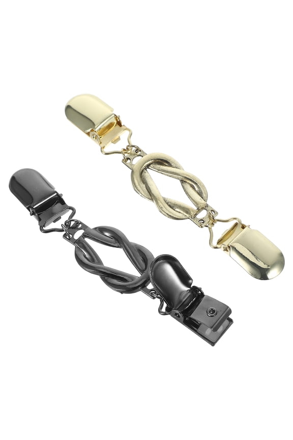 2-Pack Vintage Alloy Sweater Closure Clips for Womens Shawls, Cardigans, Scarves - Fashionable Cinch Clips for Events