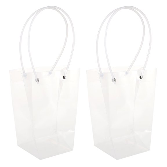 KONTONTY 2-Pack Floral Bouquet Wrapping Bags with Elegant and Simple Design for Giving and Flower Presentation