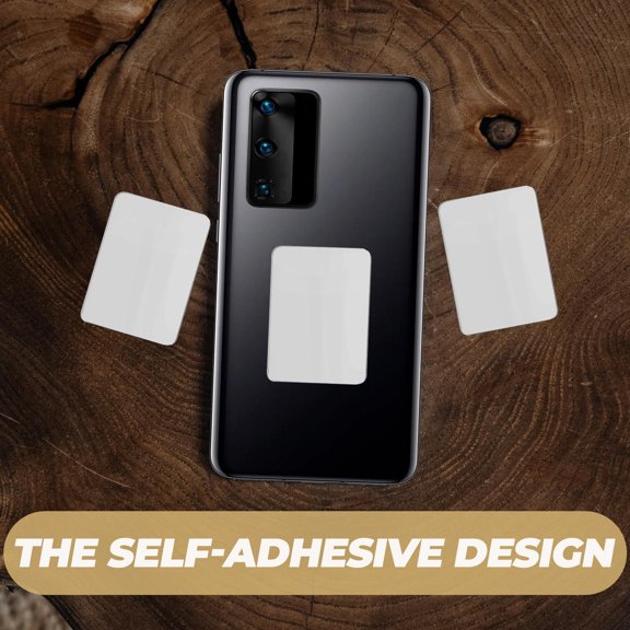 KONTONTY 2Pcs Transparent Acrylic Phone Case Mirror Sticker Self Adhesive Portable Makeup Mirror
