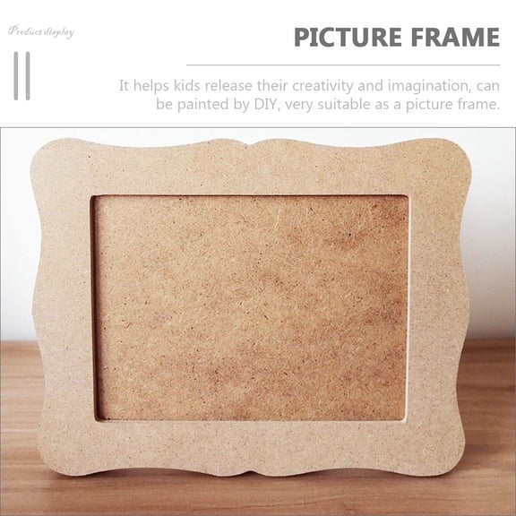 KONTONTY 2-Pack Natural Wooden Picture Frames for Kids Crafting, Art Projects, and Activities
