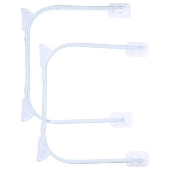 KONTONTY 2pcs Foldable Hairpin Legs Metal Furniture Legs for End Tables White