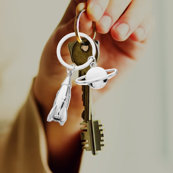 KONTONTY 2Pcs Key Chains Zinc Alloy Decorative Key Pendants for Bags