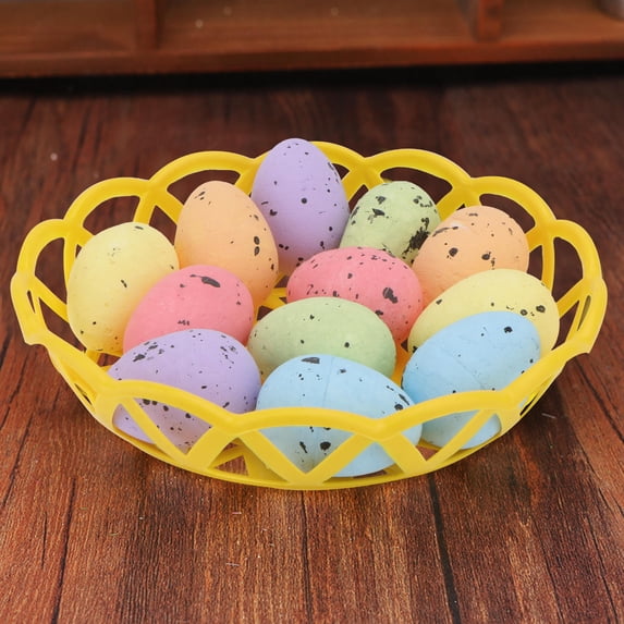 KONTONTY Easter Eggs Foam Assorted Colors Craft Decorations for Spring Festivals and Holiday Home Decor