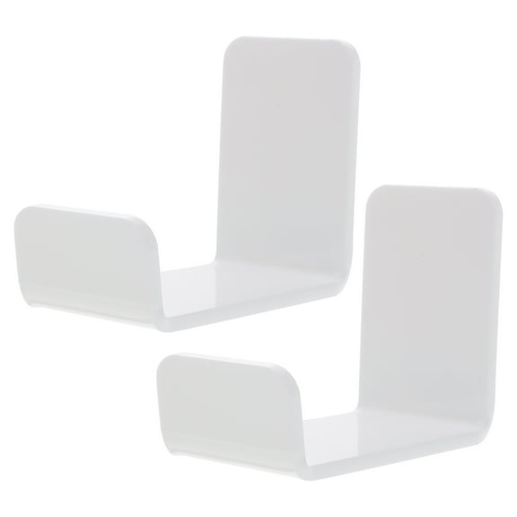 KONTONTY 2Sets Headband Display Rack Wall Mounted Hair Rope Holder White Smooth Surface