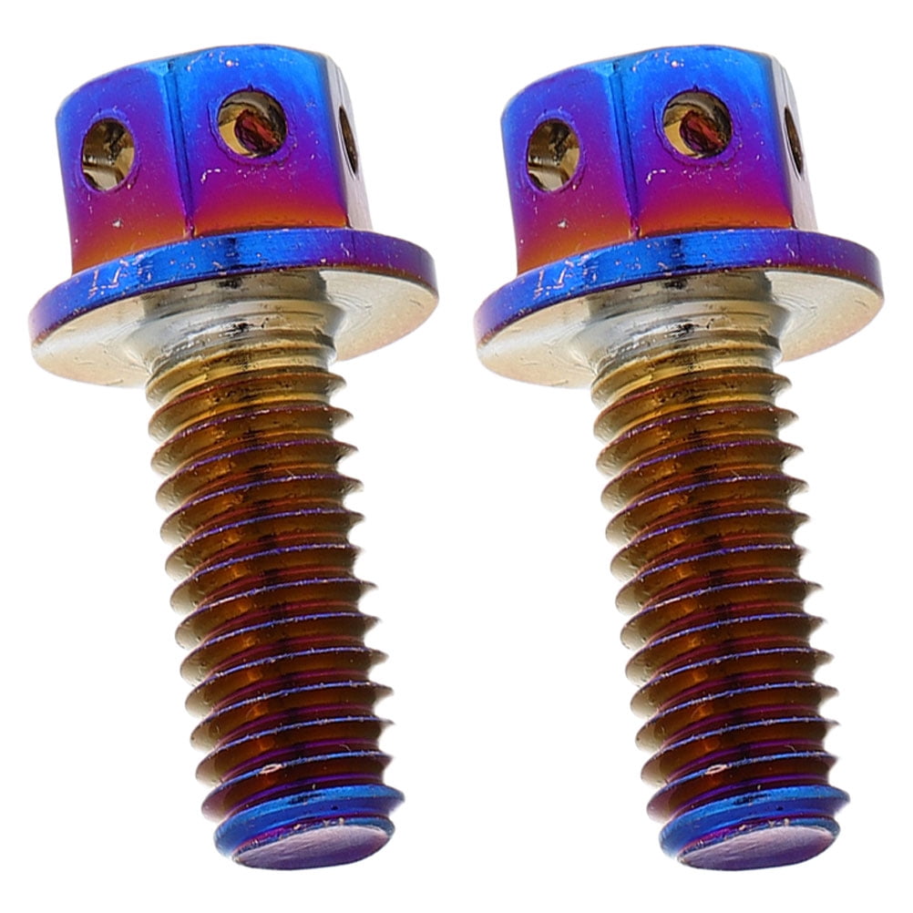 KONTONTY 2pcs Durable Motorcycle License Plate Bolts Stem Top Cover Bolts Screw for Car Plate Security Decorative Screws for Vehicle Modification