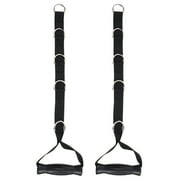 KONTONTY 2-Pack Heavy Duty Exercise Handles with Pull Straps for Cable Machines and Fitness Workouts