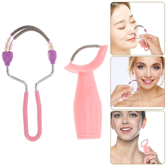 KONTONTY 2pcs Manual Makeup Tools for Home Plastic Hair Puller Thread Tool Assorted Color