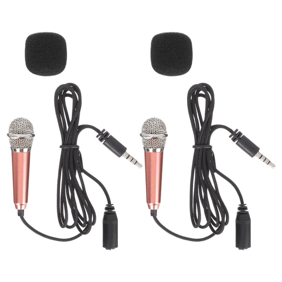 KONTONTY 2Pcs Portable Microphone for Recording with Clear Sound Assorted Colors
