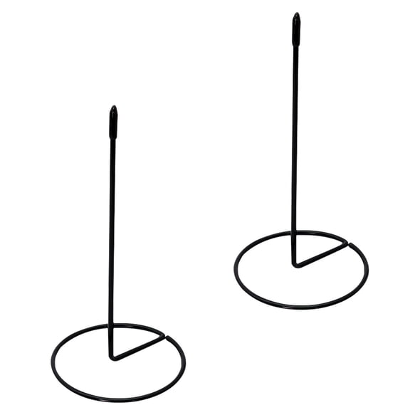 KONTONTY Receipt Holder Stand Desk Ticket Holders Black Stainless Steel 2Pcs