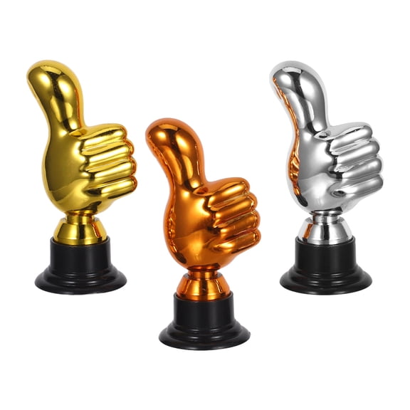 KONTONTY Trophy Award Mini Plastic 3Pcs 4.7X2.0X2.0in