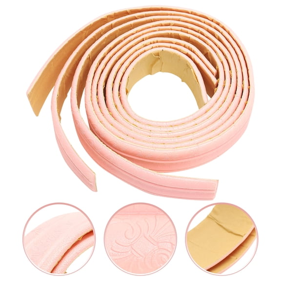 KONTONTY Wall Border Trim Wall Sticker PVC Pink 3 Rolls