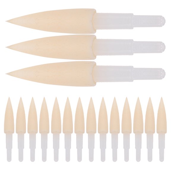 KONTONTY 30pcs Soft Sponge Pen Tips Calligraphy Pen Refills Ink Brush Pen Replacement Heads Ideal For Writing Calligraphy Art And More